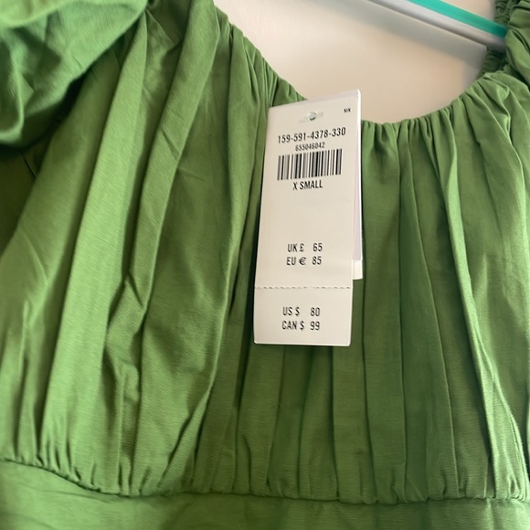 NWT Abercrombie Cotton Poplin Puff Sleeve Dress XS - Picture 2 of 9